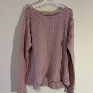 Super Soft Purple Waffle Pullover